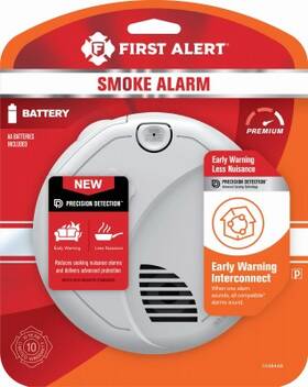 First Alert 1048448 4 Pack - Fire Alarm Voice And Location Alerts Battery Operated