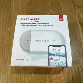 First Alert Rwld3001-001 L1 Wifi Water Leak And Freeze Detector White Smart Home