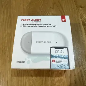 Rwld3001-001 First Alert L1 Wifi Water Leak And Freeze Detector White Smart Home