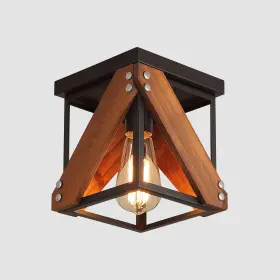 Fivess Lighting 385606232865 Rustic Industrial Flush Mount Ceiling Light 1-light Black Fivess Lighting 385606232865 Rustic Industrial Flush Mount Ceiling Light 1-light Black