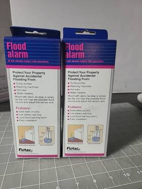Flotec 143931379385 Flood Alarm Level Overflow Detector Sensor Home Security Alert X2