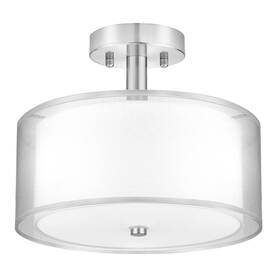 Folksmate Usymyp-sfmcl-sr-1 Silver Semi Flush Mount Ceiling Light Fixture 12inch