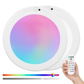 Frideko Home L01206-02 Rechargeable Ceiling Light With Remote - Battery 2 Pack White
