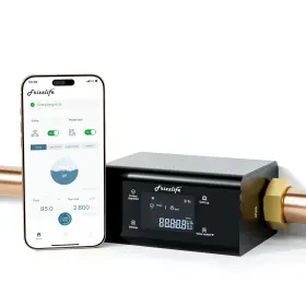 Lp365 Frizzlife 850059617892 Smart Water Monitor And Automatic Shutoff Sensor Wi-fi Leak Dete