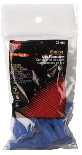 25-089 Gardner Bender Winggard 14-6 Ga. Copper Wire Connector Blue 10 Pk - Total 25-089 Gardner Bender Winggard 14-6 Ga. Copper Wire Connector Blue 10 Pk - Total