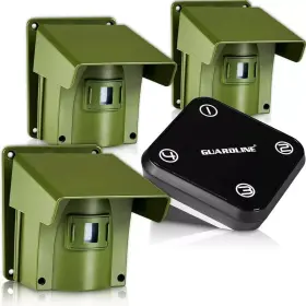 Gl5002 Gaurdline Guardline 1/4 Mile Sensor Wireless Driveway Alarm 3 Sensors And 1 Receiver New