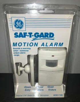 Ge 043180592767 Safe-t-gard Motion Alarm/greeter Gesec-71m5 Batteries Not Included