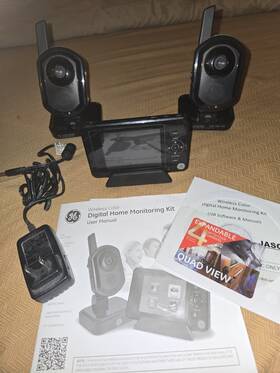 Ge 45255 Digital Home Or Baby Monitoring Kit Wireless And Color-can Add Addftl Cameras