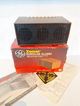 8250-003 Ge Zonar Burglar Alarm General Electric Portable Device Ultrasonic 85db 8250-003 Ge Zonar Burglar Alarm General Electric Portable Device Ultrasonic 85db