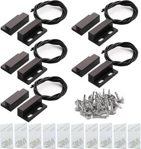 Gebildet 445049034082 5pcs Recessed Wired Security Window Gate Contact Sensor Alarm Magnetic Reed Swit