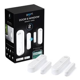 Geeni Gn-ss206-199 Window And Door Sensor Alarm 2 Pack Wifi Battery Powered Voice Control