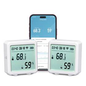 Geeni Gn-wa212-199 Smart Temperature Humidity Sensor Alexa Google Home 2 Pack