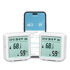 Gn-wa212-199 Geeni Smart Temperature Humidity Sensor Alexa Google Home 2 Pack