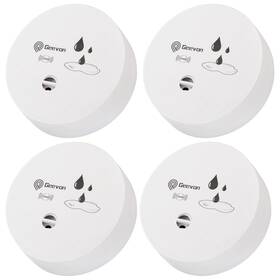 Geevon 21601-4 4 Pack Water Leak Detectors 100db Sensor Alarms Flood Detector For Bas