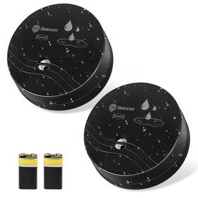 Geevon 25601 2 Pack Water Leak Detectors 100db Sensor Alarms Flood Detector For Bas