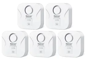 Geevon 729911650493 5 Pack Water Leak Detectors For Home 100db Loud Sensor Alarm Dete