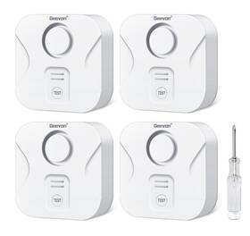 Geevon Gn-258806-4-us 4 Pack Water Leak Detectors For Home 100db Sensor Alarm Flood Leakage