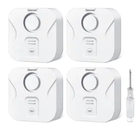 Gn-258806-4-us Geevon 4 Pack Water Leak Detectors For Home 100db Sensor Alarm Flood Leakage