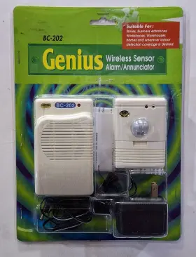 Bc-202 Genius Wireless Motion Sensor Home Security Alarm Annunciator - New