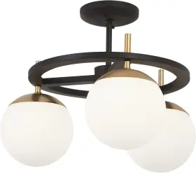 P1357-618 George Kovacs Alluria 3 Light Weathered Black With Autumn Gold