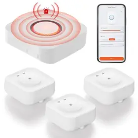 Giataish-1 Giataish-3 Wifi Water Leak Sensor Pack Smart Alarm With 110db Adjustable