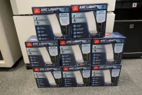 5205297 Globe Lot Of 8 Arc Light Motion Security Battery Operated New Bundle