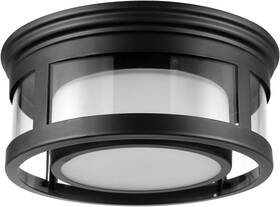 Globe Electric 44480 Brisbane 1-light Outdoor Indoor Flush Black