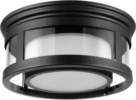 44480 Globe Electric Brisbane 1-light Outdoor Indoor Flush Black