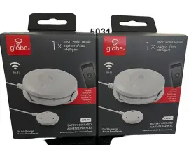 50027 Globe Electric 2x Wi-fi Smart Water Leak Sensor No Hub Required Battery Operated White
