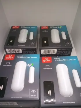 50324 Globe Electric Smart Window/door Sensor Wifi Alexa/google Asst/siri Lot Of 4
