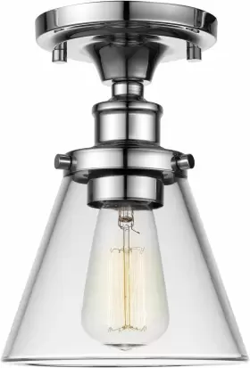 65726 Globe Electric 1-light Flush Mount Ceiling Light Clear 9.25 Inch Chrome 65726 Globe Electric 1-light Flush Mount Ceiling Light Clear 9.25 Inch Chrome