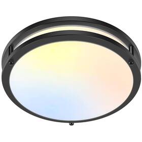 Gobright 63630009-04 1-pack 36w Led Ceiling Light Fixture 12 Inch-36w-1 Pack 5cct-black