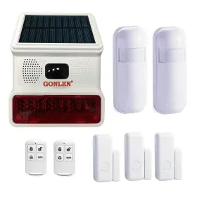 Gonlen 602914728836 Wireless Home Alarm System Strobe Solar Siren Burglar Anti Theft With Door Se Gonlen 602914728836 Wireless Home Alarm System Strobe Solar Siren Burglar Anti Theft With Door Se