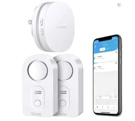 B5040109 Govee Wifi Water Sensor 2 Pack 100db Adjustable Alarm And App Notifications