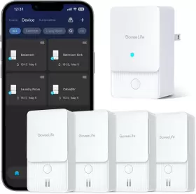 Goveelife 692624205666 Wifi Water Ieak Detectors For Home Smart Sensor 4 Pack And Goveelife 692624205666 Wifi Water Ieak Detectors For Home Smart Sensor 4 Pack And