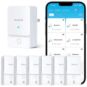 Goveelife 810127731738 Water Leak Detector 2 Lora Sensor Alarm Monitor Up To 1312ft Goveelife 810127731738 Water Leak Detector 2 Lora Sensor Alarm Monitor Up To 1312ft