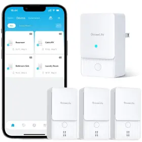Goveelife 810127732599 Wifi Water Ieak Detector 2 For Home Smart Sensor 3 Pack Goveelife 810127732599 Wifi Water Ieak Detector 2 For Home Smart Sensor 3 Pack