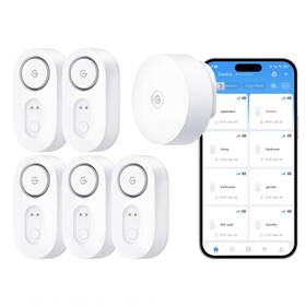 Goveelife 810127738638 Wifi Water Leak Detector 5 Packs For Home Sensors With 1804ft Long Mon