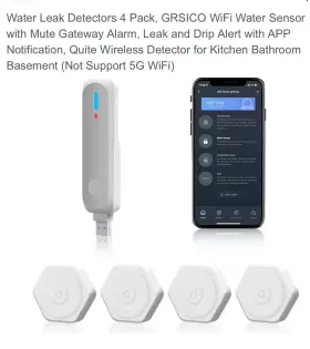 Dw-w3 Grisco Wi-fi Water Leak Detector Kit
