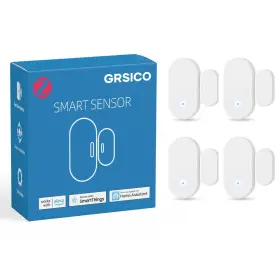 Dp-zd001 Grsico Zigbee Door Sensor 4 Pack Mini Smart Home Automation Kid Safet