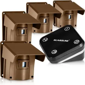 Gl2003 Guard-line Guardline 500 Foot Range Wireless Driveway Alarm 4 Motion Detector Sen