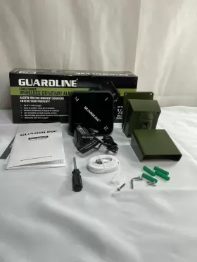 Gl5000 Guardline Green Black Easy To Install 1/4 Long Range Wireless Driveway Alarm Gl5000 Guardline Green Black Easy To Install 1/4 Long Range Wireless Driveway Alarm