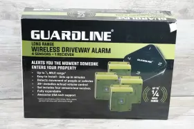 Gl5003 Guardline 1/4 Mile Range Driveway Alarm 4 Motion Detectors And 1 Receiver