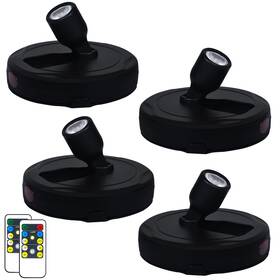 Hamvidne Ha-pb-4 2 Led Spotlight Battery Powered Picture Lights 4 Pack Pure Black