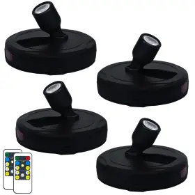 Ha-pb-4 Hamvidne 2 Led Spotlight Battery Powered Picture Lights 4 Pack Pure Black