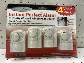 00309 Handy Trends Instant Perfect Alarm 4 Pack Wireless Door Window Alarms White