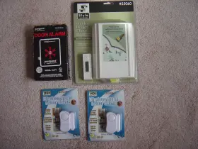 20975 Hdi Lot Of 4 Door Alarm Doorbell And Wireless Chime
