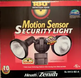 Sl-5412-bz-a Heath Zenith 180 Degree Detection Zone Motion Sensor Security Light