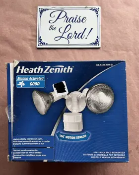 Hz-5411-wh Heathzenith 016963554115 1- Heavy Duty Motion Sensor Security Light White 150 Range
