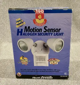 Cb-5596-wh Heathzenith Heath Zenith Motion Sensor Halogen Security Light
